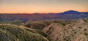 geoparque granada badlands atardecer